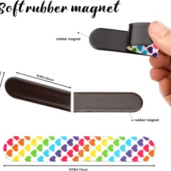 Set 36 Semne de Carte Magnetice Pliabile cu Modele Geometrice Colorate, Cleme Magnetice pentru Pagină din Carton Calitativ și Magnet Flexibil, Format Compact 6 x 2 cm, Marcatoare pentru Cărți, Agende, Jurnale, Birou și Școală, pentru Adulți și Copii - Img 4