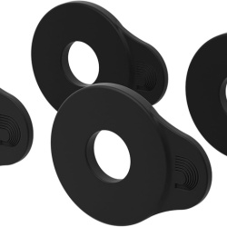 Set 4 Dispozitive de Siguranță pentru Chitară D'Addario Flex Lock Strap Blocks, Blocare Fermă a Curelei, Fără Modificări sau Hardware Suplimentar, Montare Rapidă, Negru