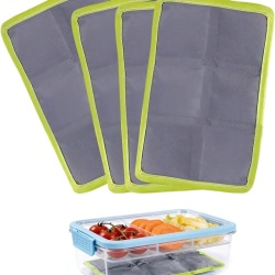 Set 4 Pastile de Răcire Slim Reutilizabile TYPEC home, Baterii cu Gel pentru Geantă Termică și Caserolă Prânz, Răcitoare Portabile pentru Picnic, Camping, Călătorii, Verde