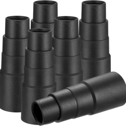 Set 6 Adaptoare Universale pentru Furtun Aspirator , Reductor Conectare Scule Electrice, Diametre 25mm - 42mm, PVC Negru