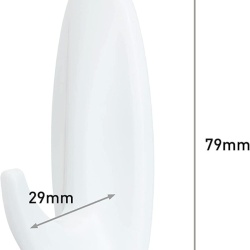 Set 6 Cârlige Adezive Decorative Medium Command 3M, Culoare Alb, Capacitate Susținere 1.3 kg / cârlig (Total 9 Benzi adezive incluse), Montare Fără Găurire - Img 16