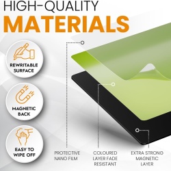 Set 60 Etichete Magnetice Reutilizabile și Inscriptibile ATWAM 75 x 75 mm (3x3 Inch), 6 Culori Vibrante, Carduri Magnetice Ștergibile Uscat pentru Tablă Magnetică, Panouri Scrum, Tablouri Kanban, Frigider și Organizare Agilă - Img 4