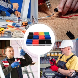 Set 850 Bucăți Tub Termocontractibil pentru Cabluri și Izolații Electrice, 12 Dimensiuni, Cutie Organizatoare, Culori Diverse - Img 9