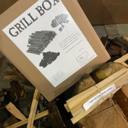 Set aprindere gratar, Grill Box, 4 kg lemn fag si cires , 1kg mangal din lemn de esenta tare - Img 6