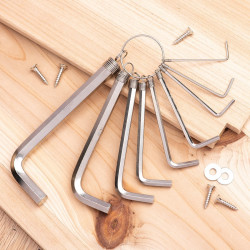 Set chei hexagonale 1,5-10 mm Deli Tools EDL3100 (argintiu) - Img 2