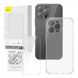 Set husa transparenta si sticla securizata Baseus Corning pentru iPhone 12 Pro