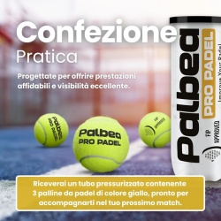Set Mingi Padel Palbea, Aprobate FIP (International Padel Federation), Presurizate, Vizibilitate Ridicată HV Felt, Durabilitate Crescută, Pentru Toate Suprafețele - Img 7