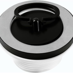 Sifon Ventil de Scurgere Universal pentru Chiuvetă de Bucătărie, Coș Filtru Inox 304 Satinat Ø 80-85 mm, Racord 1 1/2", Dop Cauciuc Rigid și Garnituri Incluse, Fabricat în Italia - Img 8