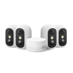 Sistem supraveghere video eufyCam C35 Wireless, IP67, Color Night Vision, Set HomeBase Mini + 4 camere Full HD