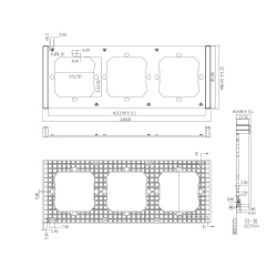 Sonoff 3 gang switch frame for M5-80 (SwitchMan) smart wall switches, white - Img 2