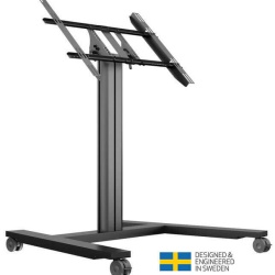 Stand TV podea mobil Multibrackets MB-6252, incl. 0-90º, tip masa, inaltime 110 cm, diagonale 32"-55", max. 80kg - Img 2