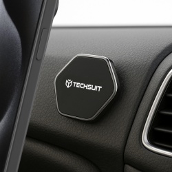 Suport Auto Magnetic Techsuit HOLD210-C, Universal, Negru