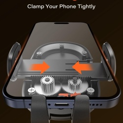 Suport Auto pentru Telefon APPS2Car, Fixare cu Ventuză Gel și Pad Adeziv 3M pe Parbriz sau Bord, Braț Telescopic Reglabil, Rotație 360°, Buton Quick-Release, Compatibil 4.7 - 6.8 Inch, Negru - Img 4