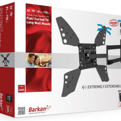 Suport TV de perete Barkan 3400LW.W, reglabil, 13"-80", Alb - Img 2