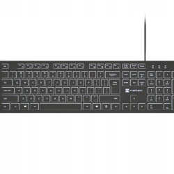 Tastatura Natec Herring Slim, negru/alb