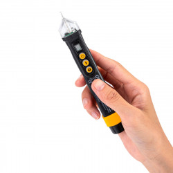Tester de tensiune fara contact Deli Tools EDL8011, 12/48-1000V AC (negru) - Img 2
