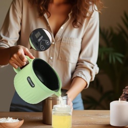 Topitor Digital pentru Ceară și Săpun 1.5L, Ecran Tactil Touchscreen, Termostat Reglabil 50–130°C, Înveliș Antiaderent Non-Stick, Cioc de Turnare Anti-Picurare, Aparat DIY Lumânări și Cosmetice - Img 2