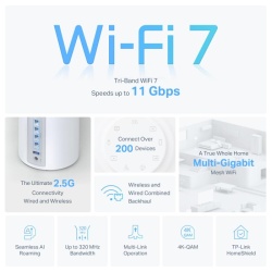 TP-LINK KIT BE9300 MESH WIFI 7 3PK - Img 12