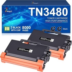 Typec TN3480 TN3430 Inlocuitor pentru toner Brother HL-L5100DN MFC-L5750DW TN-3480 TN-3430 3480 TN Compatibil MFC-L5700DW HL-L5200DW (2 negre), X-Large