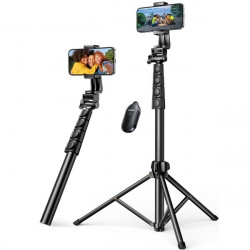Ugreen LP680 selfie stick cu suport si telecomanda Bluetooth 1,8m - negru