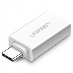 Ugreen USB 3.2 Gen 1 (feminin) - USB Typ C (masculin) adaptor OTG alb (30155)