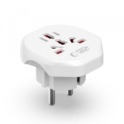 Adaptor Retea Tech-Protect US / UK / AU / FI / CN - Europa, Alb, Resigilat