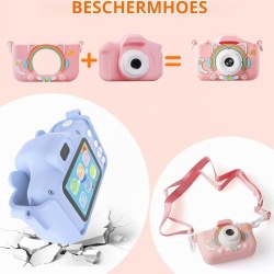 Aparat foto digital pentru copii model Melc, video Full HD 1080p, ecran IPS 2.0 inch, 44 rame foto, 5 jocuri educative, pentru fete și băieți 3-10 ani - Img 3