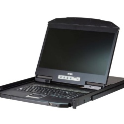 Aten 16P Short Depth Single Rail LCD KVM