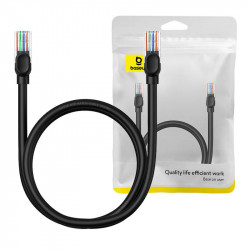 Baseus Ethernet CAT5, cablu de retea de 1 m (negru)