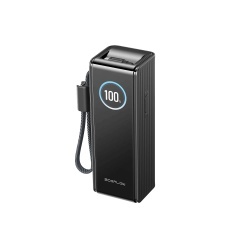 Baterie externa EcoFlow RAPID 25000 mAh, 170W, cabluri incorporate de 100W, Negru