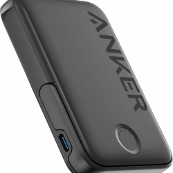 Baterie externa magnetica wireless Anker 322 MagGo, 5000 mAh, 7.5W, pentru seria iPhone 12/13/14, Negru
