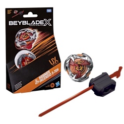 BEYBLADE X LET IT RIP SET LANSATOR SI ROATA HAMMER INCENDIO 3-70H - Img 2