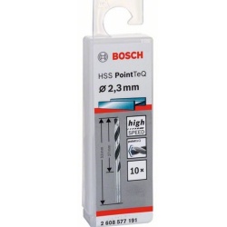 BOSCH HSS PointTeQ Set 10 burghie pentru gaurit metal diametru 2.3 mm