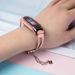 Bratara din metal pentru Xiaomi Mi Band 6 / 5 / 4 / 3 pink - Img 6