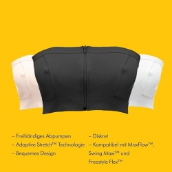 Bustieră pentru Pompare Mâini Libere Medela Hands-Free Pumping Bustier, Tehnologie Adaptive Stretch pentru Confort și Flux Optim de Lapte, Fără Cusături Deranjante, Compatibilă cu Pompe Electrice Duble și Simple, 93% Nailon / 7% Elastan - Img 6