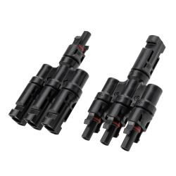 Cablu conector de incarcare solara Anker Solix MC4 cu 3 porturi, Negru