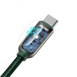 Cablu cu afisare Baseus USB la tip C, 66 W, 1 m (verde) - Img 3