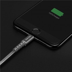 Cablu date Dux Ducis K-one , Lightning pentru iPhone certificat MFI , 5V , 2.4A , 1m , gri - Img 4