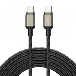 Cablu Date si Incarcare USB-C - USB-C Lito LD17, 100W, 1m, Negru