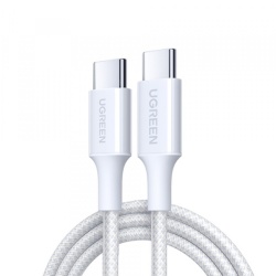 Cablu Date si Incarcare USB-C - USB-C UGREEN L501, 60W, 1m, Alb