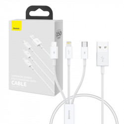 Cablu de incarcare rapida Baseus Superior Data USB la MLC 3.5A 0.5M (alb).