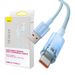 Cablu de incarcare rapida Baseus USB la USB-C 6A, 1 m(albastru)