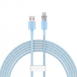 Cablu de incarcare rapida Baseus USB la USB-C 6A, 1 m(albastru) - Img 3