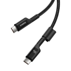 Cablu de incarcare rapida USB-C la USB-C Baseus Fish-Eye 100W, 1m (negru) - Img 3