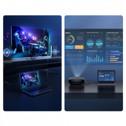 Cablu HDMI 2.0 Baseus, 4K 60 Hz 3D HDR 18 Gbps 1 m , negru (CAKGQ-A01) - Img 6