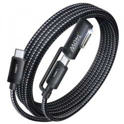 Cablu Incarcare USB-C - USB-C / MagSafe 3 Lisen, 140W, 2m, Gri YL0124070021