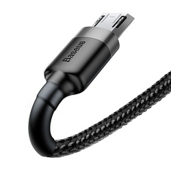 Cablu micro USB QC3.0 1.5A , 2M, BASEUS Cafule Durable Nylon, negru - Img 4