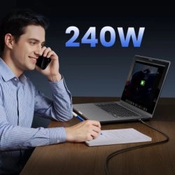 Cablu Orico USB4 Thunderbolt5 80Gbps 240W USB-C la USB-C 1.5m - Negru - Img 6