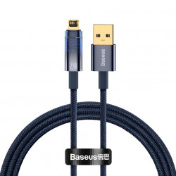 Cablu seria Baseus Explorer Cablu USB - Lightning 2.4A 2 m albastru (CATS000401)
