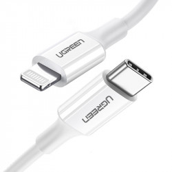 Cablu Ugreen MFi USB Type C - Lightning 3A 2m white (US171)